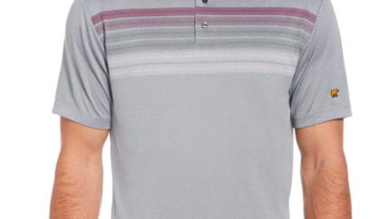 MEN'S HEATHER ENERGY CHEST STRIPE GOLF POLO